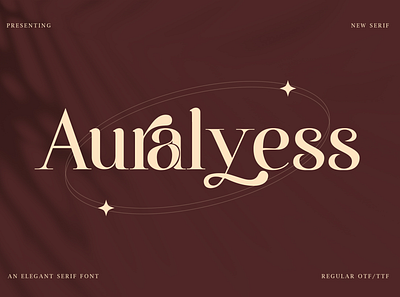 Auralyess - Elegant Serif Font authentic branding design display illustration logo modern poster serif