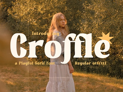 Croffle - A Playful Serif Font font instagram joyful logos mockup serif