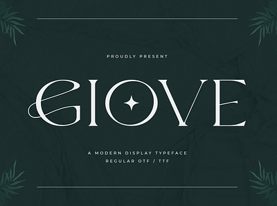 Giove - A Modern Display Typeface apparel branding design display elegant illustration logo modern poster quotes ui