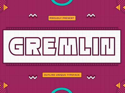 Gremlin - Outline Unique Typeface decorative font hand drawn outline