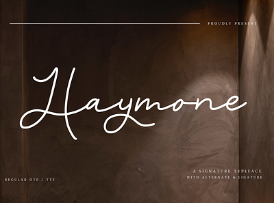 Haymone - A Signature Typeface font freefont handwritten script signature