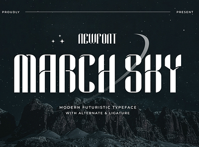 March Sky - Modern Futuristic Typeface font free fonts futuristic modern newfont typefactory