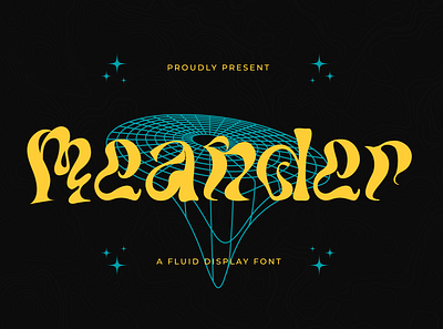 Meander - A Fluid Display Font display fluid liquid