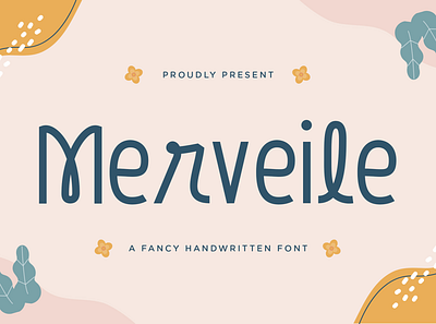 Merveile - Fancy Handwritten Font apparel branding design display illustration logo modern plant poster quotes ui