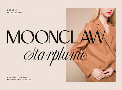 Moonclaw Starplume - Mixed Style Font elegant fancy font duo free font modern regular regular display script
