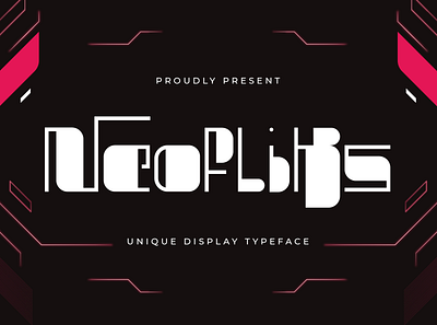 Neofliks - A Unique Display Typeface abstract commercial display eccentric font free font license unique