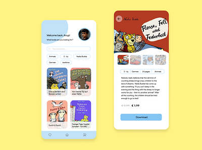 Children's book fair app childrens book design figma ui