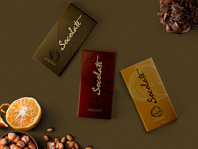 Socolate - Chocolate Packaging design graphicdesign illustration minimal packaging surface design typography