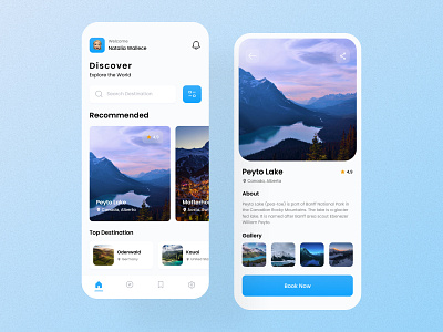 Travel App Design app application design explore lightmode travel travelapp ui ux