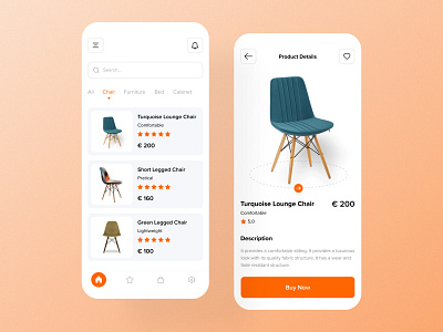 Furniture App Design app armchair chair design furniture inspiration light minimal ui ux