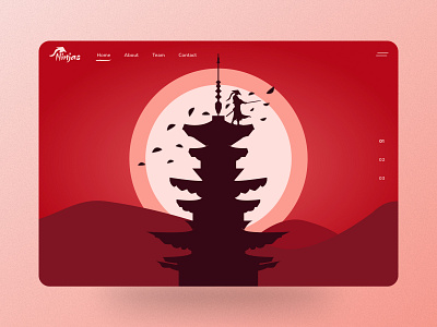 Ninja Web Site Design design homepage landing ninja page slider ui unique ux web