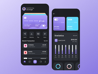 Finance: Mobile Banking App Design app application banking design finance mobile ui unique ux wallet