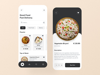 Food Delivery App Design