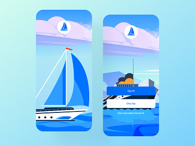 Ship Tour App Design app boat design illustration login screen ship splash tour ui unique ux