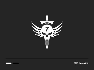 Seven Kill Logo Design branding dark death design gamelogo gamer illustration kill logo seven skull unique