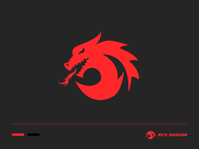 Red Dragon Logo Design brand branding dragon fire font logo logofont red unique