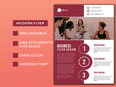 Creative Print Ready Flyer Design branding flyer graphic design print ready typography