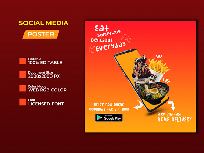 App Promotion Social Meida Design branding graphic design social media post typography