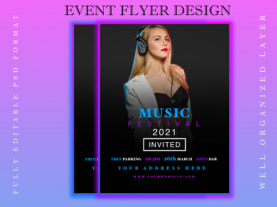 Creative Event Flyer Design branding flyer graphic design social media post typography