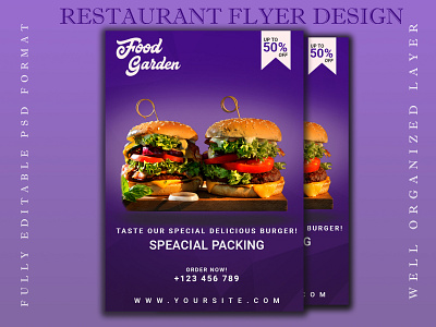 Restaurant Flyer Design branding design flyer graphic design social media post typography