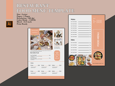 Restaurant Flyer Design Templates branding design flyer graphic design social media post typography