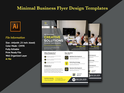 Minimal Flyer Design Templates branding design flyer graphic design typography