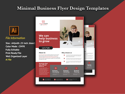 Minimal Flyer Design Template branding design flyer graphic design typography