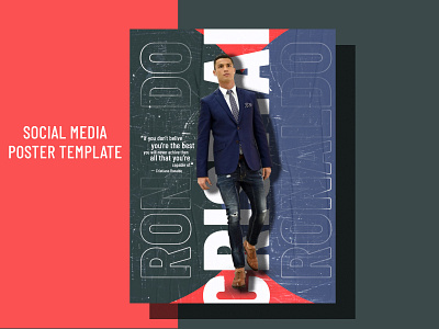 Football Player Digital Media Poster flyer graphic design poster social media post typography