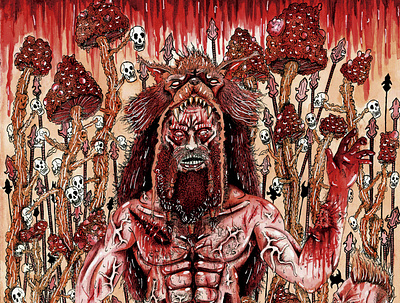 Berserker art berserker dark illustration gore gore art horror art illustration illustration art norse traditional art