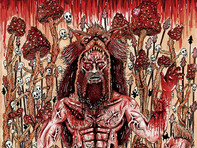 Berserker art berserker dark illustration gore gore art horror art illustration illustration art norse traditional art