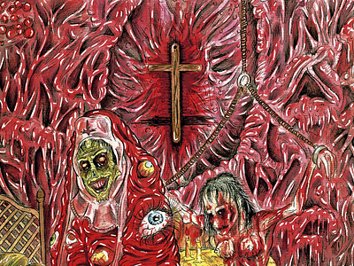 Kidnapping dark illustration goth art gothic art horror illustration monsters terror