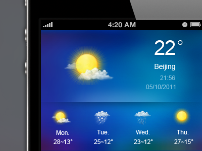 Weather blue design icon iphone menu sun ui weather