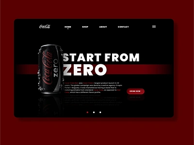 Coca-cola web design app branding design ui ux web website