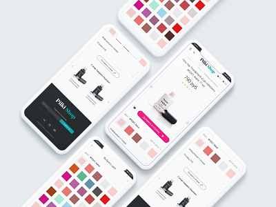 Pilki shop (mobile version) beauty clean colorfull design figma icon logo mobile nail pilki shop typography ui ux web