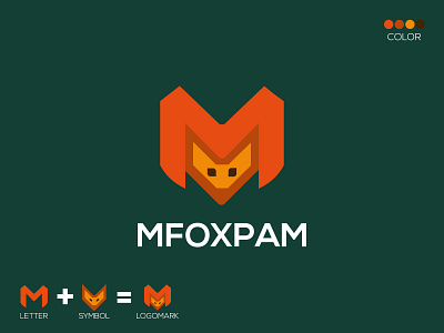 M fox logo | M Modern logo | Letter logo | Mfoxpam
