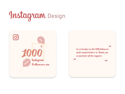 Celebrating 1k followers in Instagram 1k 1kfollower celebration design illustration illustrator instagram instagram post instagram stories instagram template logo minimal quote design vector