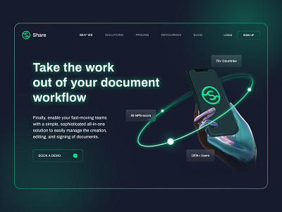 Share - platform for sharing documents app branding dark themed de design documents flat graphic design illustration illustrator logo mobile share ui ux vector website