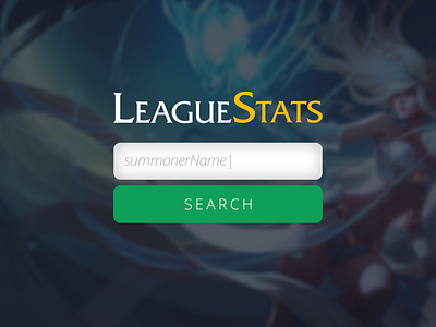 LeagueStats Search Page form league of legends lol stats summoner