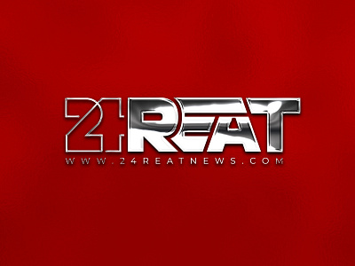 News Channel logo - 24REAT NEWS 24reat 3d artwork brand design branding channel logo creative dise graphic design illustration live coverage logo logo design logodesign news portal newspaper ui vector wordmark logo