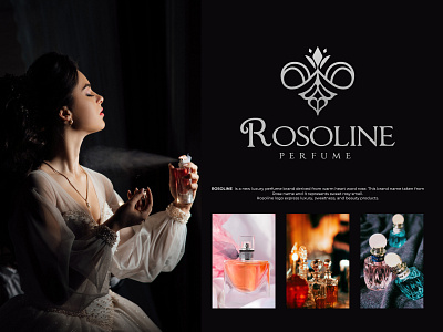 Rosoline | Logo & Branding for perfume brand beauty beauty products br brand design branding cosmetics design elegant graphic design ladies perfume logo logo design luxury packaging item perfume perfume spray product design rosoline ui vector