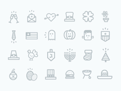 Wonderful Machine Holiday Icons branding festive holiday icons