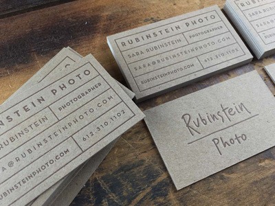 Rubinstein Photo Business Cards