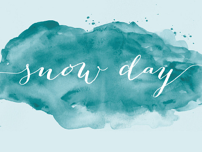 Snow Day doodle snow watercolor weather