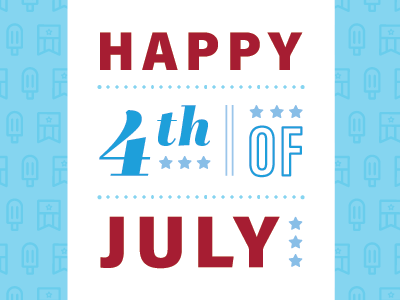 4th of July america blue fun holiday icon pattern red white
