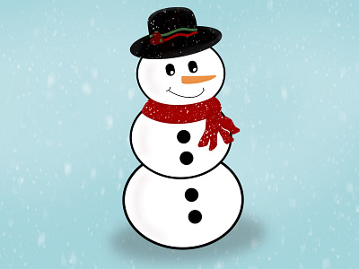 Happy Snowman 3d art character christmas cute art cute illustration december design drawing happy illustration procreate snow snowflake snowman vector