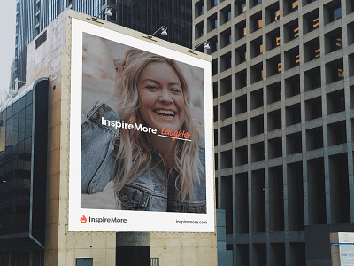 InspireMore ___________ advertisment branding campaign dallas design fire flame identity innovation inspire laughter logo love mockup photoshop sign smile typography