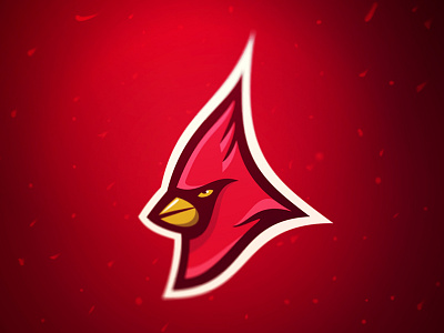 Red Bird beak bird cardinal logo mascot red spark sports