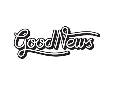 Good News Typography black g good lettering monoweight news series sermon type typography white