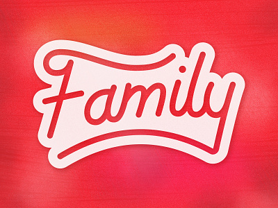 Family design family lettering line monoweight pen tool red texture type vector