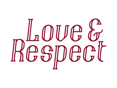 Love and Respect ampersand design heart logo love monoweight respect type vector